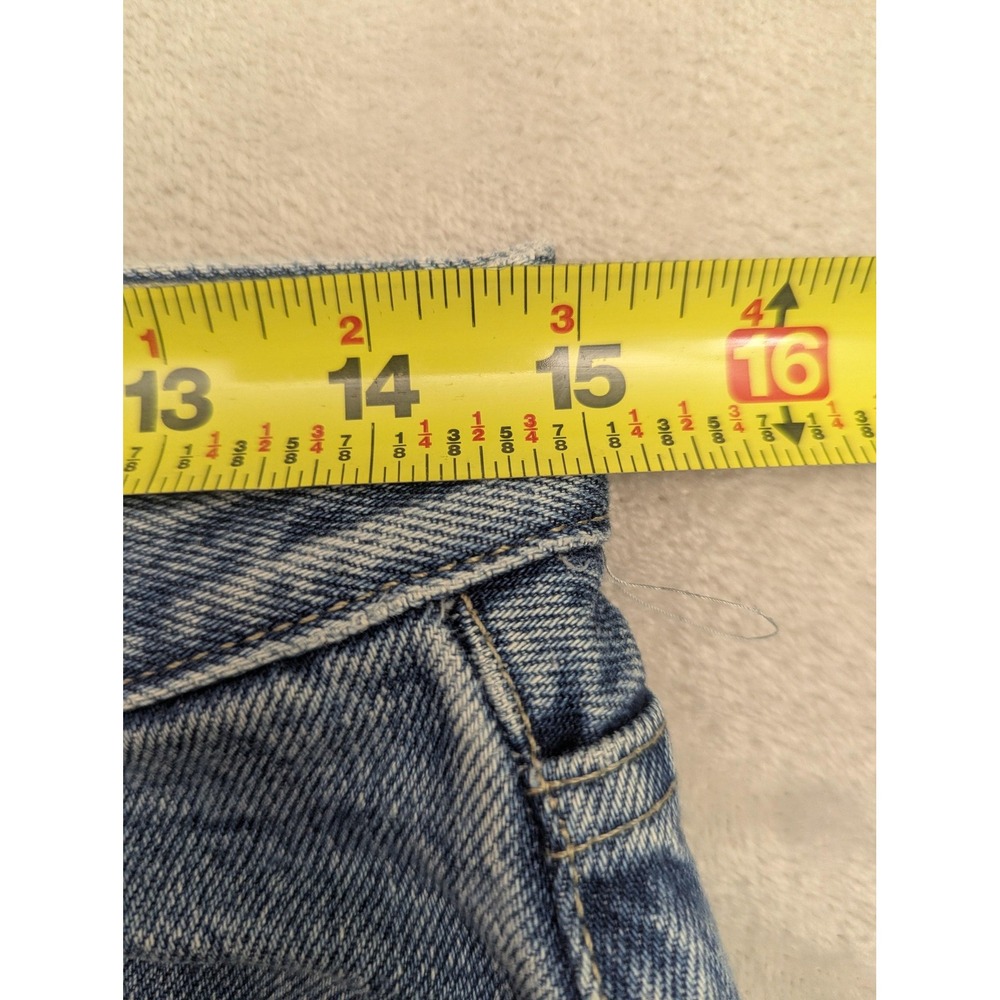 Vintage Tommy Hilfiger Jeans Juniors 5 Blue High‎ Rise Straight 100% Cotton Y2K - Picture 8 of 14